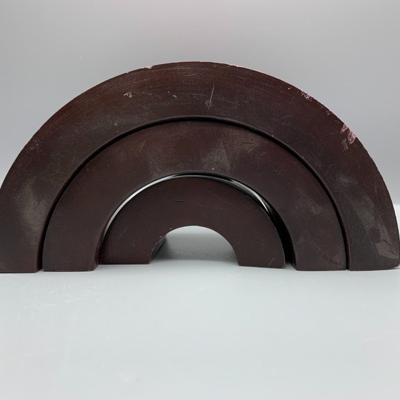 Rare set of 3 Nesting Arched Wood Tealight Candle Holders Purchased in Dubai - Picture 4 of 10